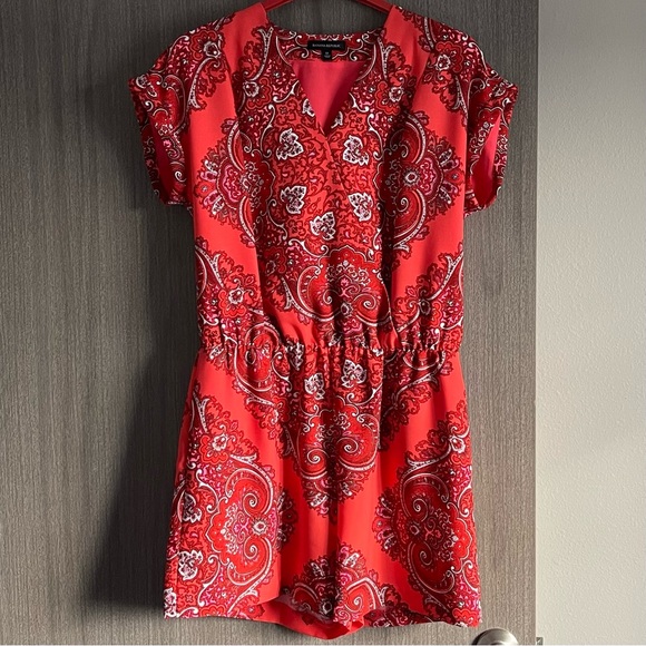 Banana Republic Pants - Banana Republic Romper - Coral & Paisley Print - Size 12